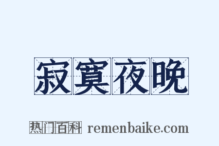 寂寞夜晚是什么意思的图片